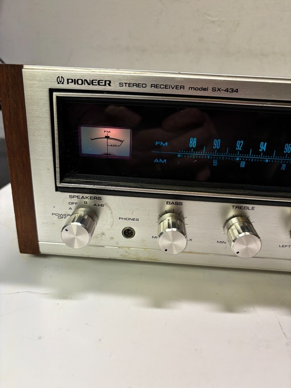 Vintage Pioneer SX-434 AM/FM Stereo Receiver Parts Or Repair POWERS UP! gallery