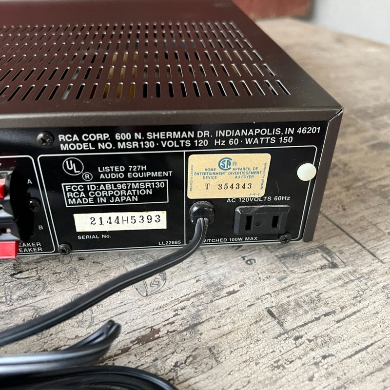 RCA Quartz Synthesized Stereo Receiver Model MSR130 Vintage Audio System gallery