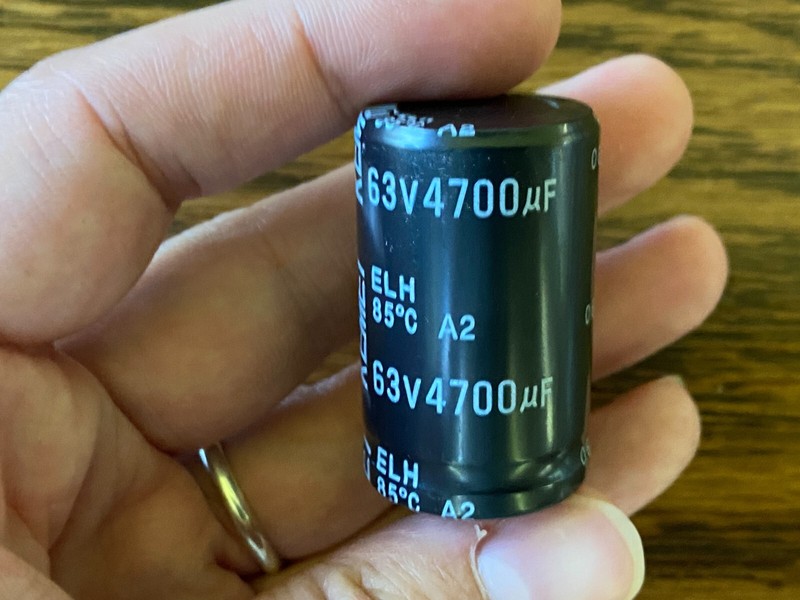 2 Replacement Main Filter Capacitors Kemet 4700 uf 63v 25mm Pioneer SX-434 SX450 gallery