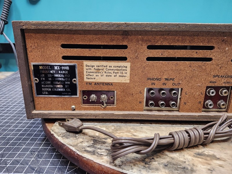 Vintage Silver Face Denon MX-990B AM FM 1 channel not working Parts or Repair gallery