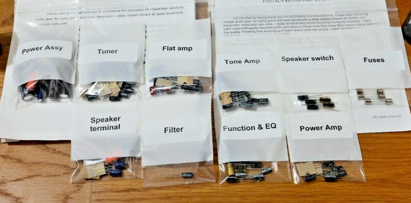 Pioneer SX-980 rebuild restoration recap service kit fix repair capacitor