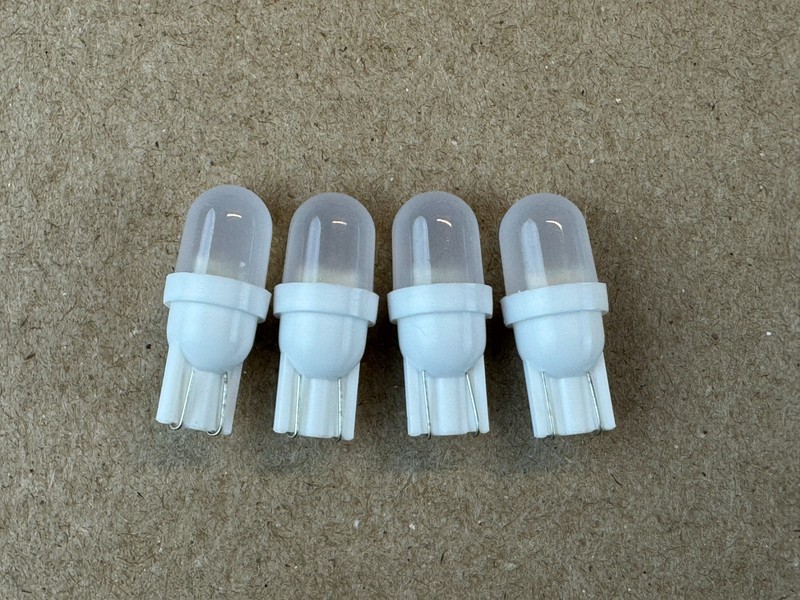 4 FROSTED Warm White 8V Wedge Lamp LED Light Bulbs fr Pioneer Project/One Sansui