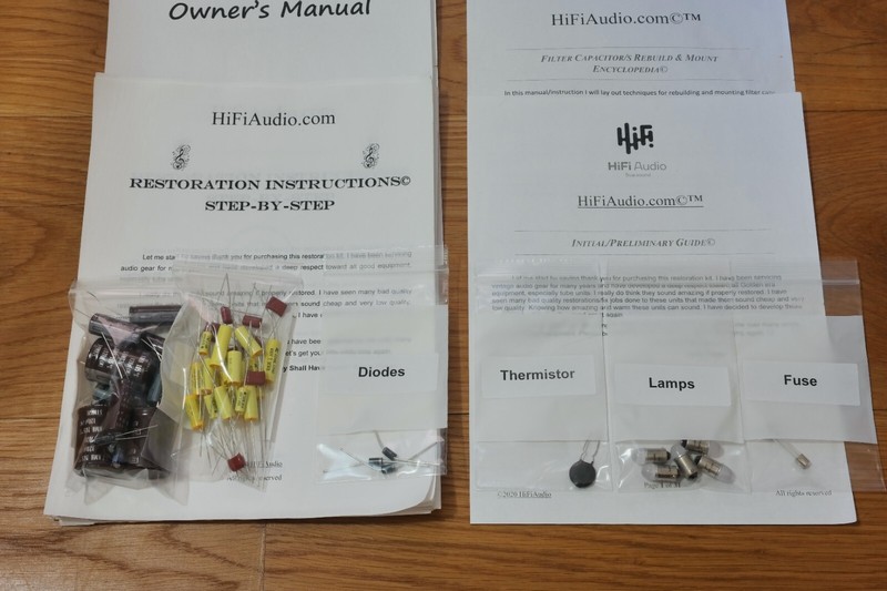 Sherwood S7700 restoration recap repair service rebuild kit capacitor gallery