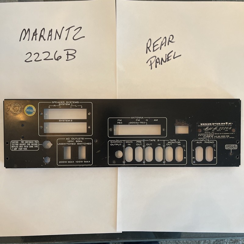 Marantz 2226b Stereo Receiver Parting Out Back Panel