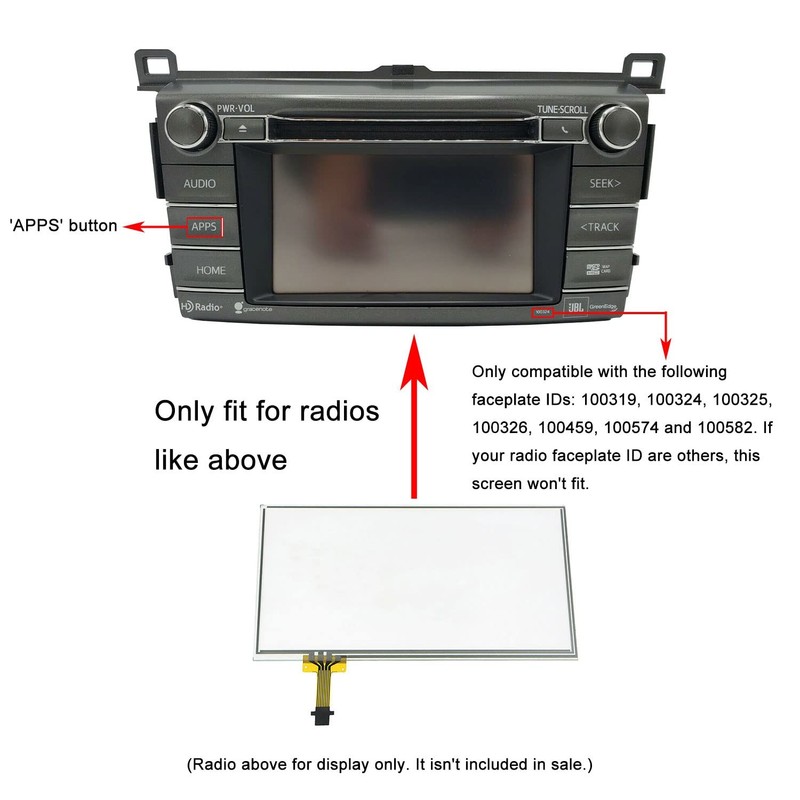 Touch Screen Digitizer Fit For Toyota Rav4 Radio Stereo Receiver 2014-2018 gallery