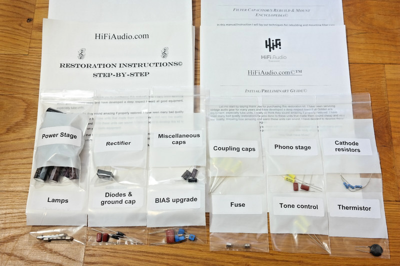 Fisher 800B receiver restoration recap repair service rebuild kit fix capacitor gallery