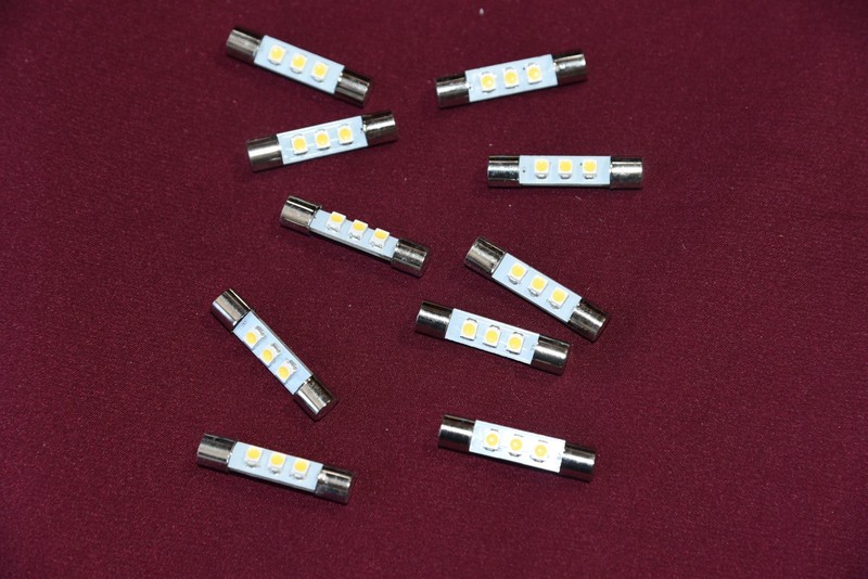 10 Fuse Lamp LED Light Bulbs 8V Warm White for Vintage Sansui Kenwood Receivers