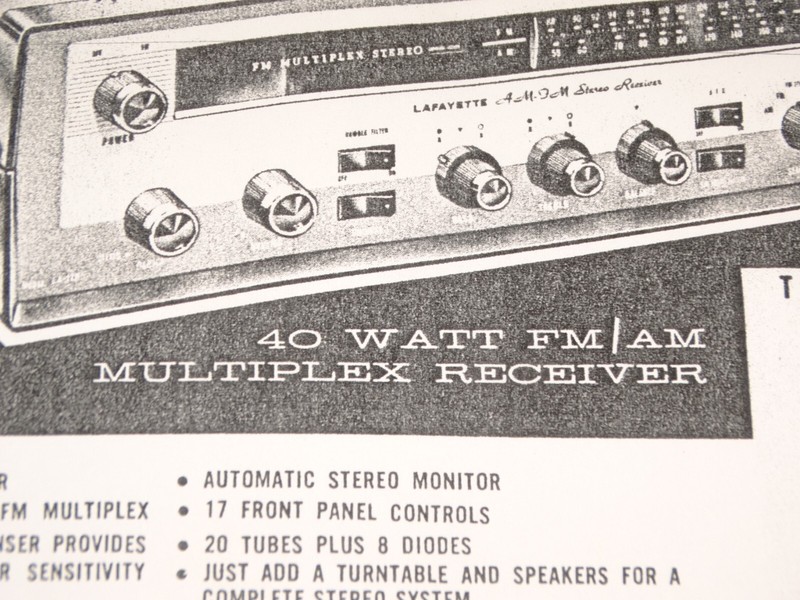 RARE Lafayette Tube Stereo Am-Fm Receiver W/Phono Stage*12ax7-6BQ5 *Very Nice* gallery