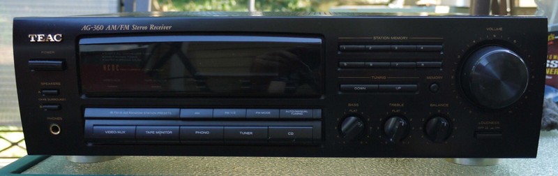 Vintage Teac AG-360A AM/FM Stereo Receiver TESTED NO BACKLIGHT OR REMOTE JAPAN