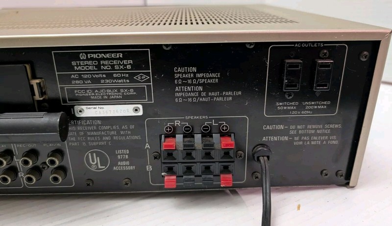 Vintage Working Gold Pioneer SX-6 AM/FM Stereo Receiver Computer Controlled gallery