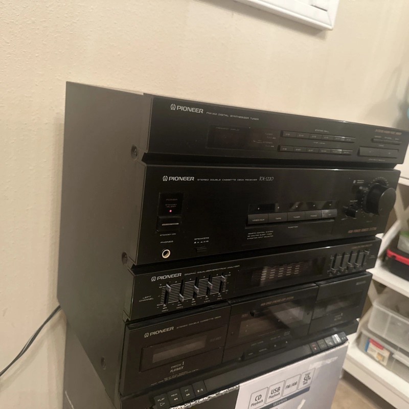 Vintage Pioneer RX-1220 Double Cassette Deck Receiver Graphic Equalizer *READ🔥 gallery