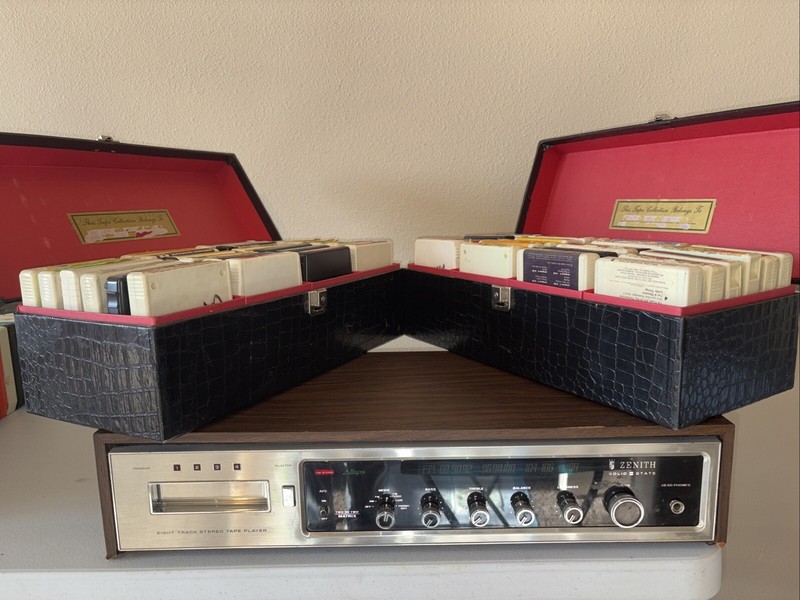 VINTAGE ZENITH ALLEGRO STEREO AM/FM 8-track Player/Receiver W/58 - Cassettes gallery