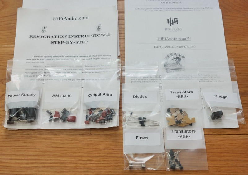 Harman Kardon 720 Seven Twenty Nocturne restoration kit service recap capacitor gallery