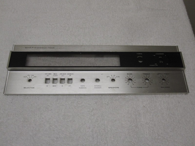Vintage SHERWOOD Stereo Receiver S-7100A FACEPLATE ONLY