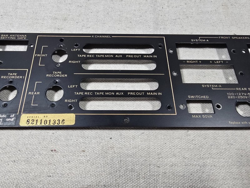 Sansui QR-4500 Receiver Part: Rear Case Panel / Plate gallery