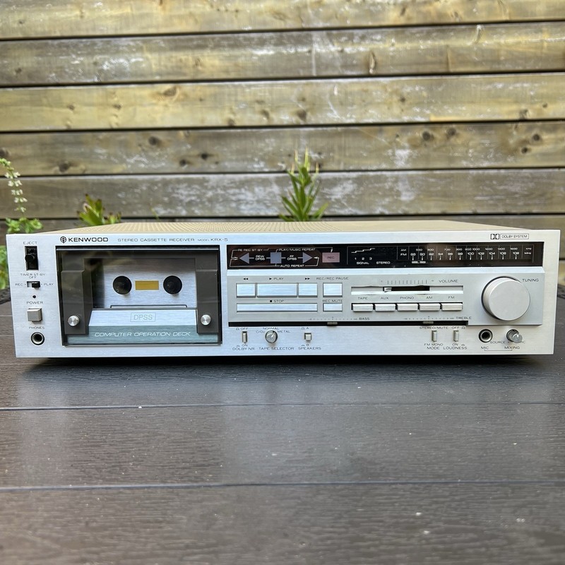 Vintage Kenwood KRX-5 Stereo Cassette Receiver Player | Powers On PARTS/REPAIR