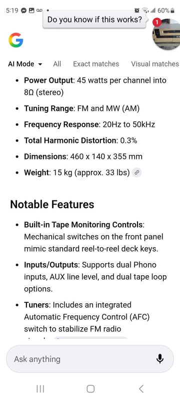 AKAI AA-8000 Stereo Reciever - Read Description gallery
