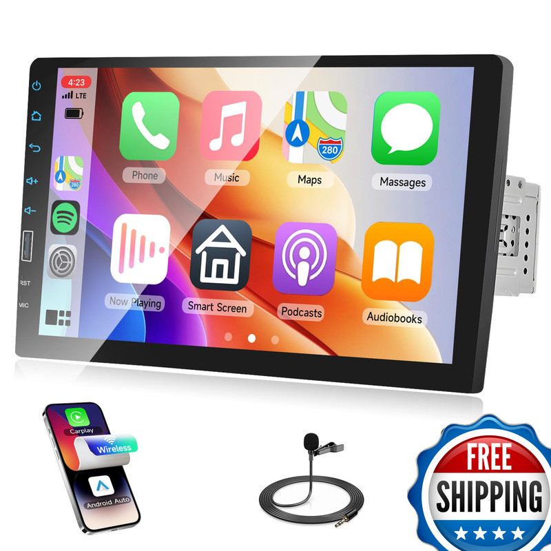 9 Inch Single Din Car Stereo Wireless Carplay Android Auto Rimoody Touchscreen