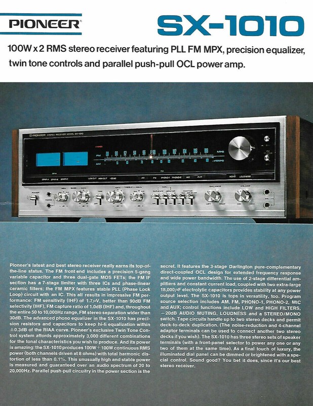 Pioneer SX-1010 FULL rebuild restoration recap service kit fix repair capacitor gallery