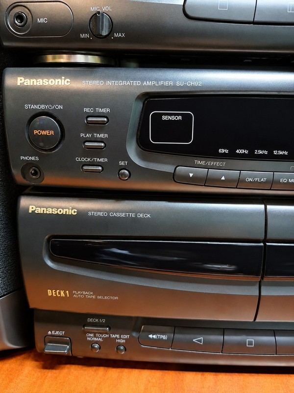 Vintage Panasonic Stereo System SU-CH92 SL-CH90 CD Player Cassette AM/FM Radio gallery