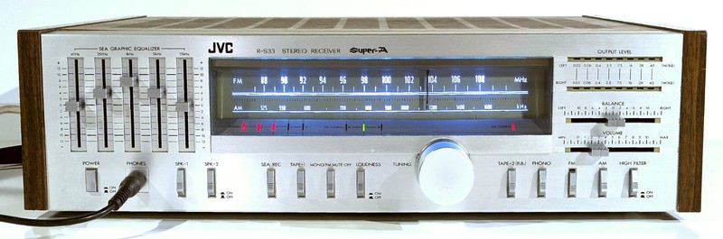 🔥【PRO SERVICE】JVC R-S33 80W Receiver w 5-Band EQ!Phono~PICK LED COLOR💥GUARANTY gallery