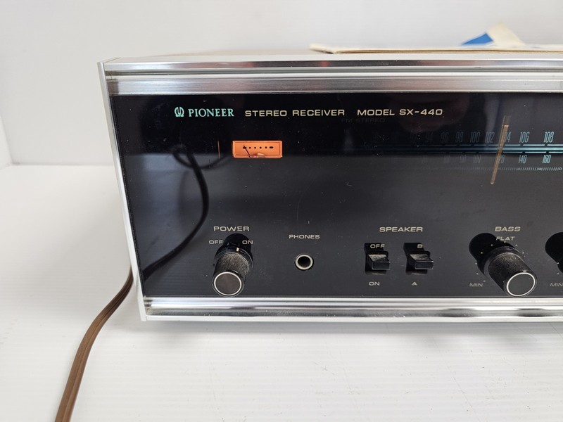 Vintage Pioneer SX-440 AM/FM Stereo Receiver (1969-71) With Manual TESTED WORKS gallery