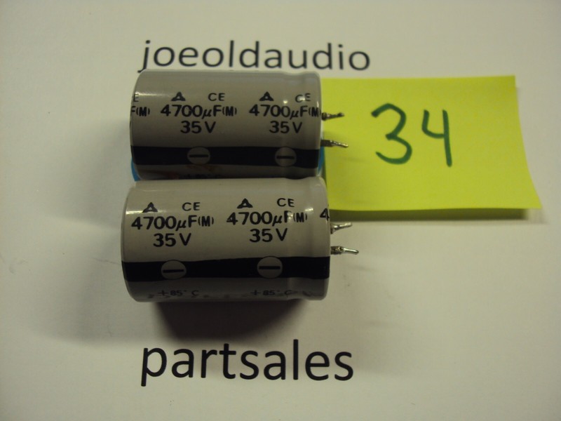 Technics Receiver SA-80 Capacitors 35V 4700UF. 1 Pair. Parting Out Entire SA-80.