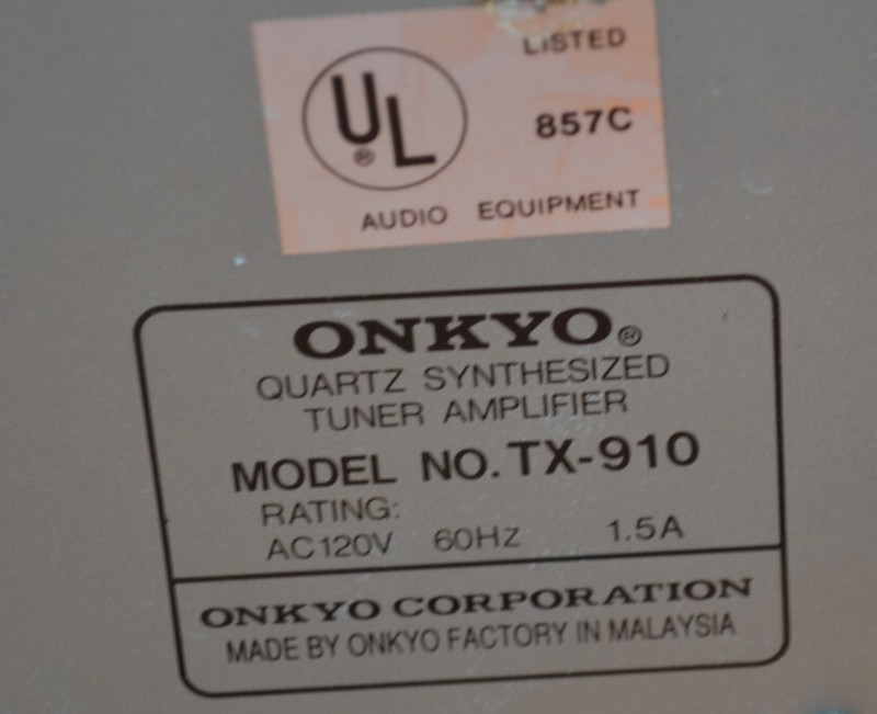 Vintage Onkyo TX-910 Stereo Receiver-Quartz Synthesized Tuner Amplifier gallery