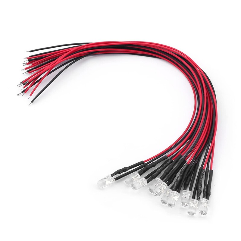 10Pcs Amber Wired 3mm LED Lights for Marantz Sansui Pioneer 6v-12v AC/DC 8v gallery