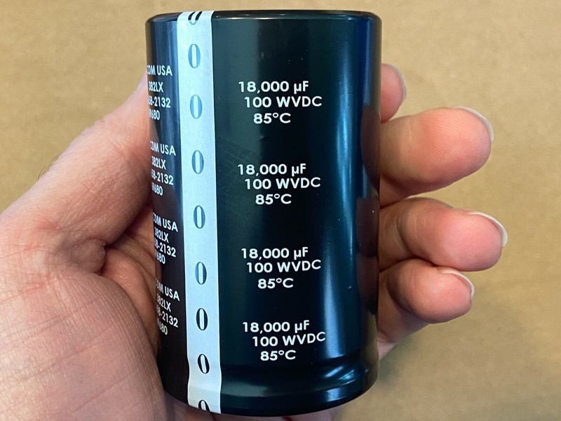 2 New 18000 uf 100v CDE Main Filter Capacitors fr Kenwood KR-9400 EXACT FIT 50mm gallery