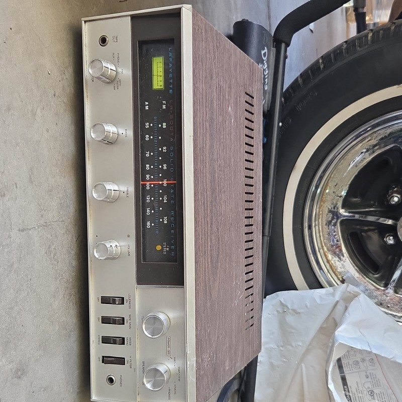 Vintage LAFAYETTE LR-500T, AM / FM Solid State Receiver, Plug Removed