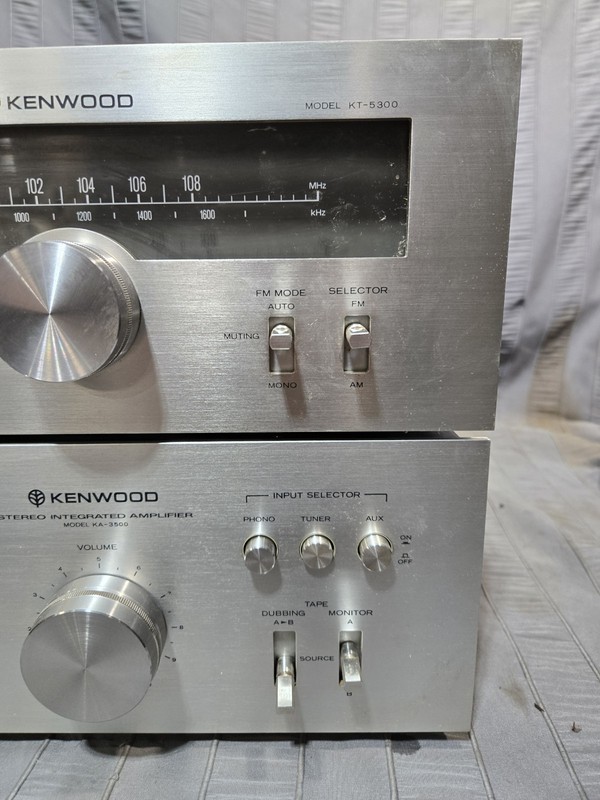Vintage Kenwood KA-3500+KT-5300, 40W AM/FM Combo 1977 Cleaned Works Well gallery