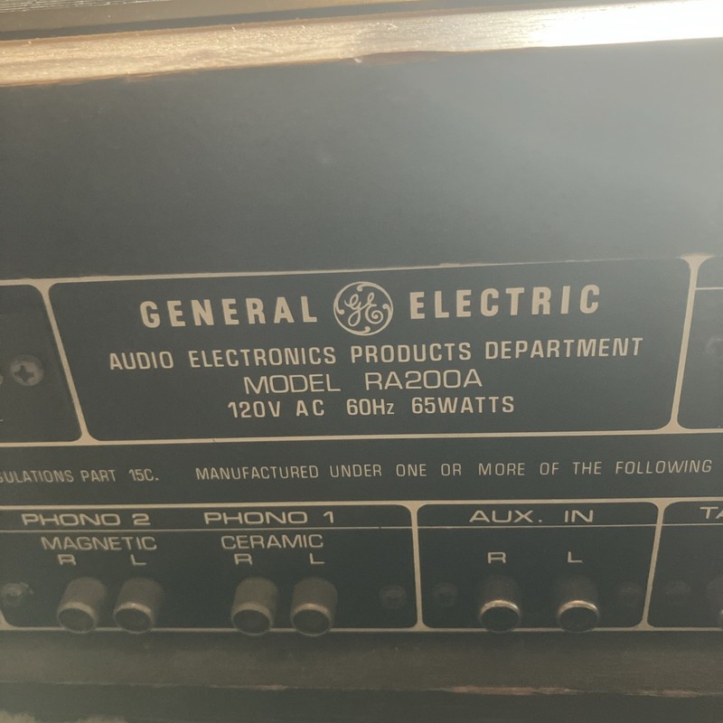 General Electric Am Fm Stereo Receiver Model RA200A gallery