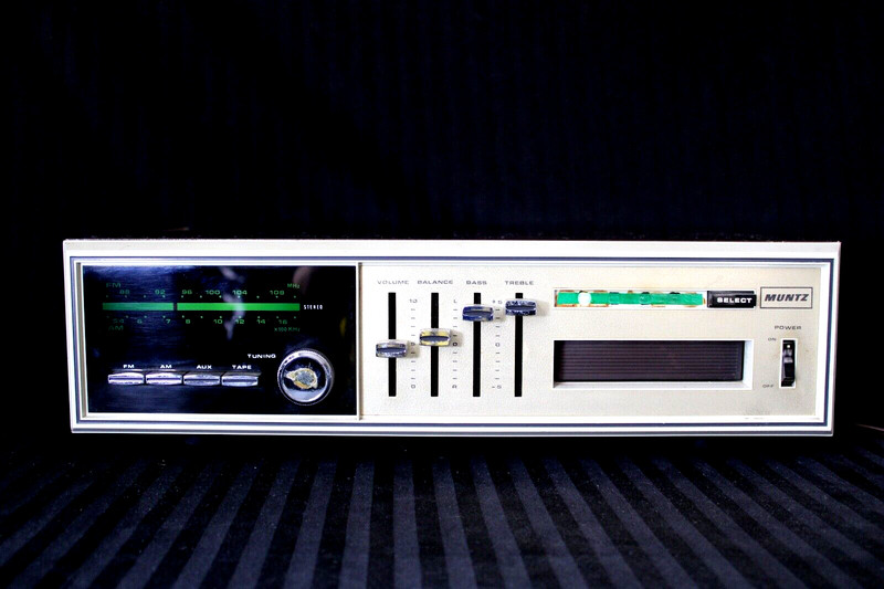 Vintage 1970’s MUNTZ model HT-900 AM/FM Receiver 8 Track Player Working PARTS