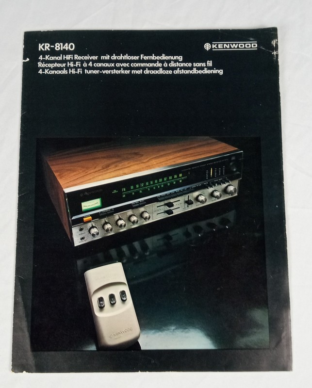 VTG Kenwood KR-8140 Receiver DUTCH,FRENCH,GERMAN Sales Brochure Stereo Hi-Fi