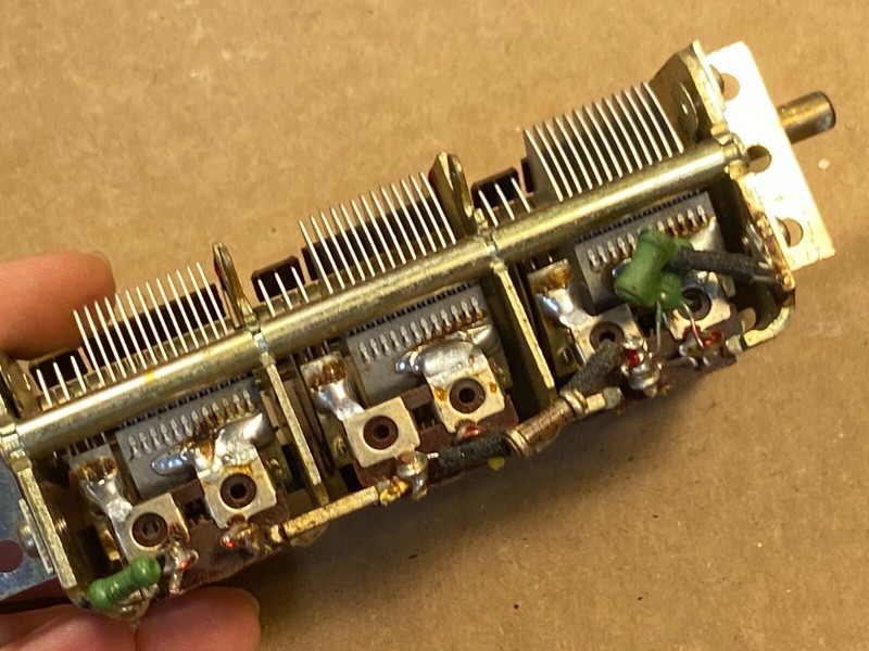 Tuning Air Capacitor from Kenwood KW-50 Tube Receiver Parts Matsushita 3FC-43 gallery