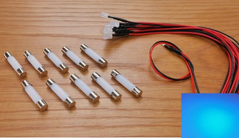 Sansui QRX-3500 receiver replacement front LED lamps bulbs lights kit set BLUE