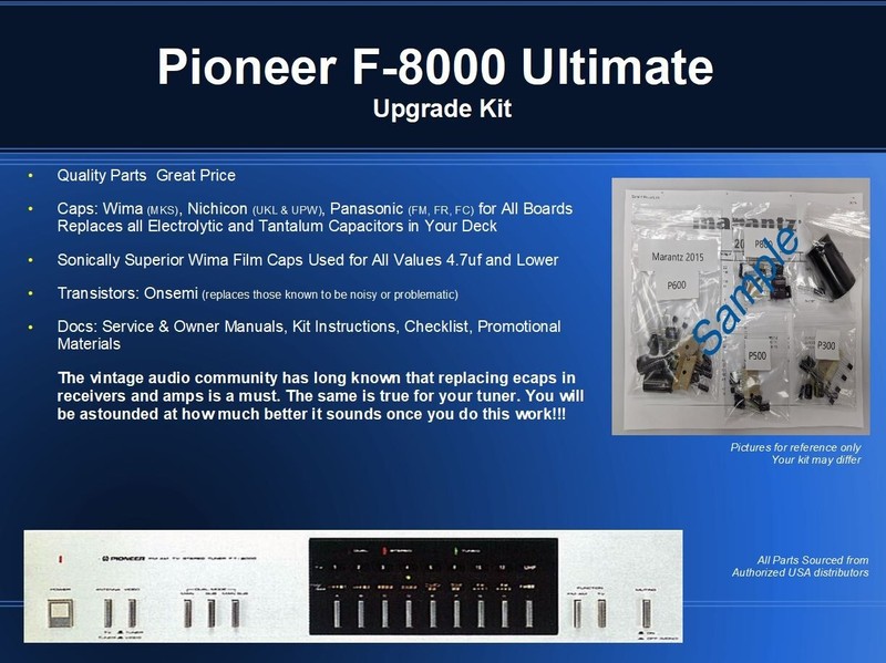 Pioneer FT-8000 Tuner Ultimate Restoration Kit - Wima, OnSemi, Nichicon