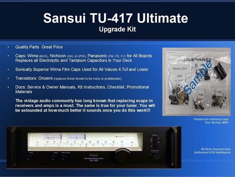 Sansui TU-417 Tuner Ultimate Restoration Kit – Wima, OnSemi, Nichicon