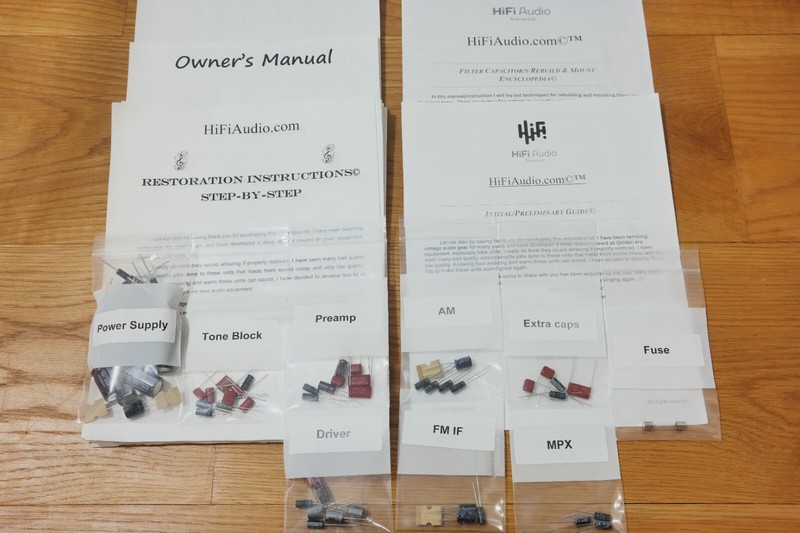 Harman Kardon 530 five thirty Nocturne restoration kit service recap capacitor gallery