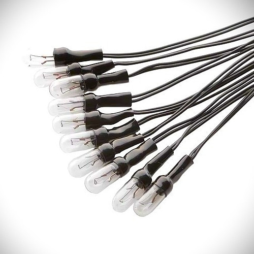 5 Black Wired Light Bulbs 8v 50mA for Marantz/ Pioneer Indicators