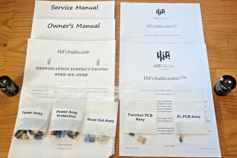 Pioneer SX-3700 rebuild restoration recap service kit repair filter capacitor gallery