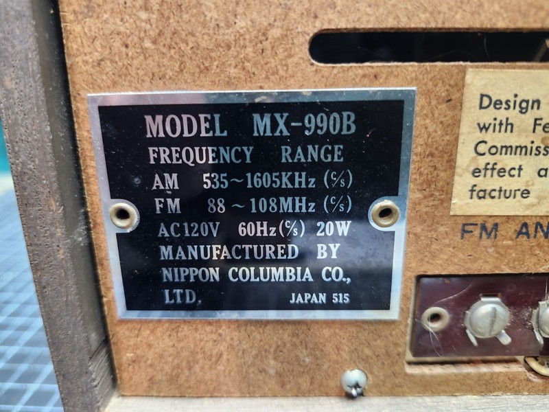 Vintage Silver Face Denon MX-990B AM FM 1 channel not working Parts or Repair gallery