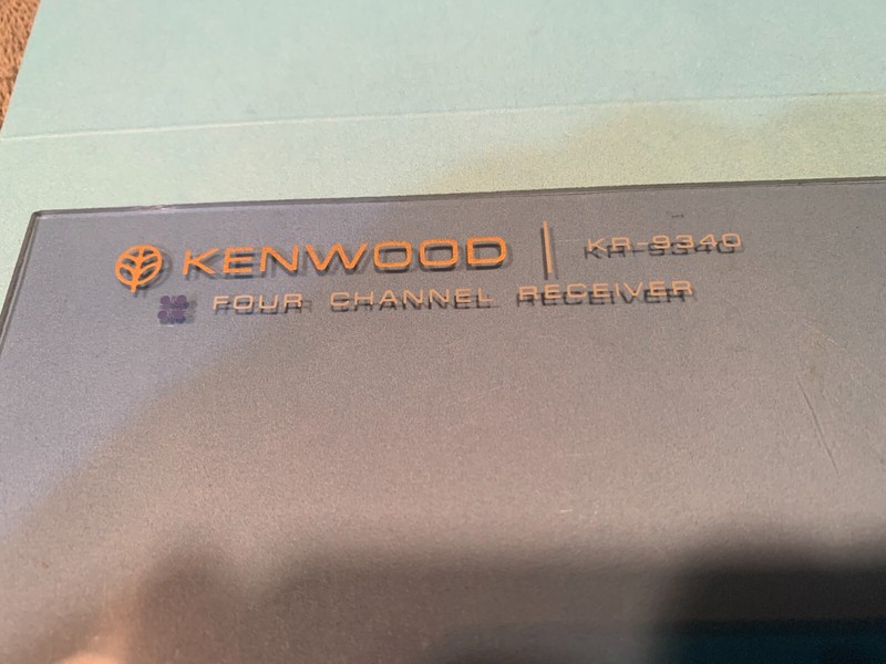 Kenwood KR-9340 Quad Receiver Parting Out Faceplate Plastic Insert gallery