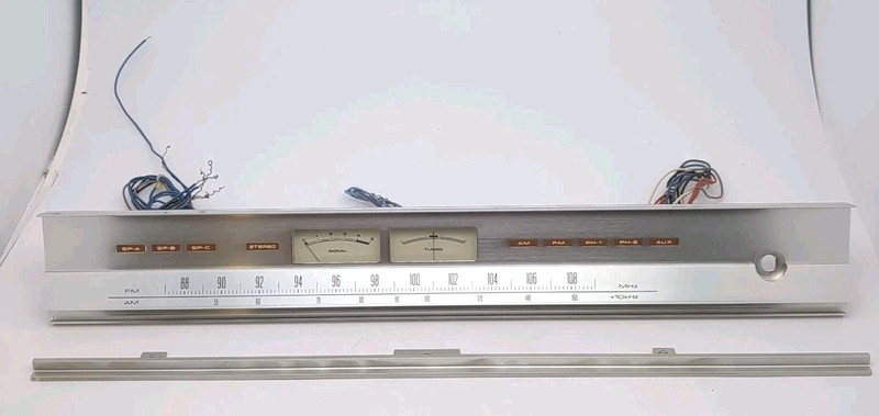Vintage PIONEER SX-1050 Receiver DIAL PANEL w/Blind Sash Meters & Lenses EUC