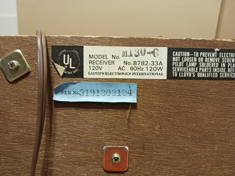 Lloyd's AM-FM 4 CHANNEL RECEIVER MJ30-C WORKS gallery