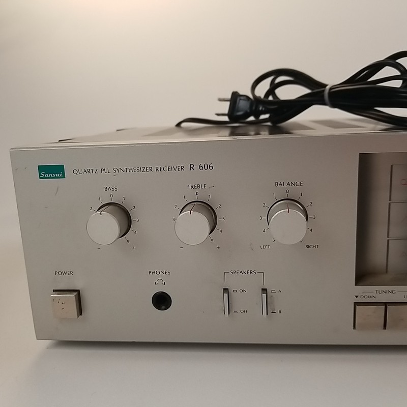 VINTAGE SANSUI R 606 QUARTZ PLL SYNTHESIZER RECEIVER STEREO Phono vinyl cassette gallery
