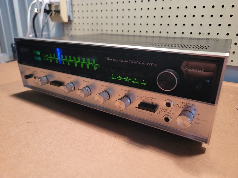 SANSUI 5000A VINTAGE AM/FM STEREO RECEIVER - CLEANED - TESTED LED'S - NICE!!! gallery