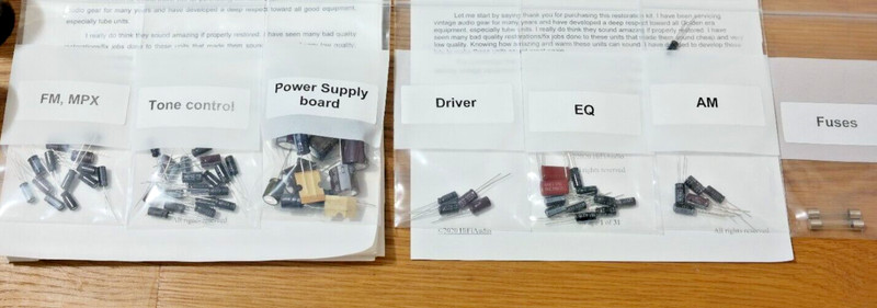 Sansui eight 8 rebuild restoration filter capacitor transistor upgrade kit