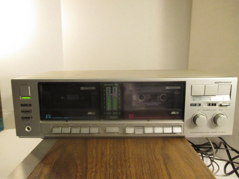 Sears Proformance Synchronized Dual Tape Cassette Deck Vintage Tested model 564